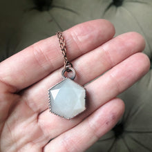 Load image into Gallery viewer, White Moonstone Hexagon Necklace #5 - Ready to Ship