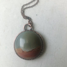 Load image into Gallery viewer, Polychrome Jasper Moon Necklace #12