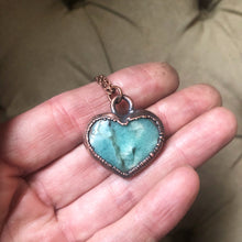 Load image into Gallery viewer, Amazonite Heart Necklace #3