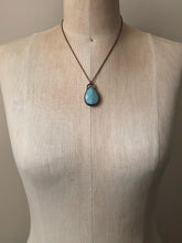 Load image into Gallery viewer, Faceted Amazonite Large Teardrop Necklace (Satya Collection)