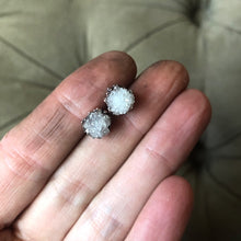 Load image into Gallery viewer, Clear Quartz Druzy Earrings #3 - Ready to Ship