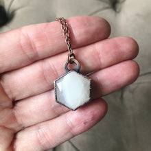 Load image into Gallery viewer, White Moonstone Hexagon Necklace #4 - Ready to Ship