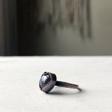 Load image into Gallery viewer, Grey Moonstone Ring - Heart #1 (Size 3.5) - Ready to Ship