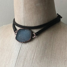 Load image into Gallery viewer, White Druzy Wrap Bracelet/Choker #2 - Ready to Ship