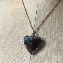 Load image into Gallery viewer, Moss Agate Heart Necklace #6 - Ready to Ship