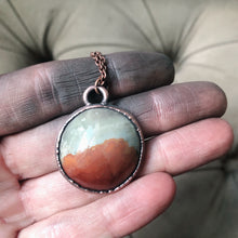 Load image into Gallery viewer, Polychrome Jasper Moon Necklace #3