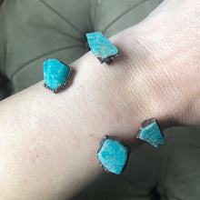 Load image into Gallery viewer, Raw Amazonite Chakra Cuff Bracelet - Made to Order