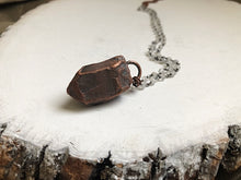 Load image into Gallery viewer, Copper Crystal Point with Rainbow Moonstone Necklace on Sterling Silver & Moonstone Rosary Chain - Ready to Ship (5/17 Update)