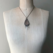 Load image into Gallery viewer, Druzy & Raw Clear Quartz Statement Necklace #3 - Ready to Ship