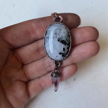 Load image into Gallery viewer, Rainbow Moonstone and Vera Cruz Amethyst Necklace #1 - Ready to Ship