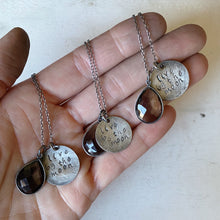 Load image into Gallery viewer, New Moon in Taurus "live by the moon" Sterling Silver & Smoky Quartz Necklace - Ready to Ship