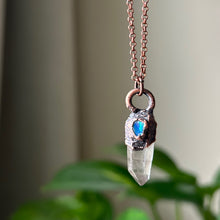 Load image into Gallery viewer, Clear Quartz Point & Raw Opal Necklace #2 - Ready to Ship