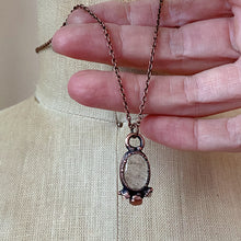 Load image into Gallery viewer, Rutile Quartz & Sunstone Necklace #2 - Ready to Ship