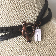 Load image into Gallery viewer, Double Terminated Clear Quartz Point and Leather Wrap Bracelet/Choker (5/17 Update)