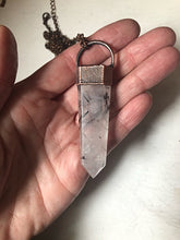 Load image into Gallery viewer, Tourmilinated Quartz Point Necklace #1 (Ready to Ship) - Darkness Calling Collection