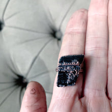 Load image into Gallery viewer, Black Tourmaline Statement Ring #2 (Size 8)
