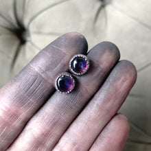 Load image into Gallery viewer, Round Amethyst Earrings #1- Ready to Ship