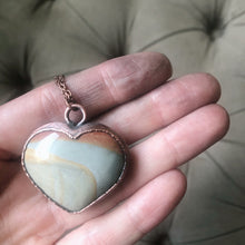 Load image into Gallery viewer, Polychrome Jasper Heart Necklace #11