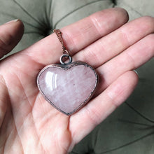 Load image into Gallery viewer, Rose Quartz Heart Necklace #2