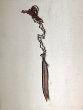 Load image into Gallery viewer, Electroformed Feather & Amazonite Necklace #1 (Satya Collection)