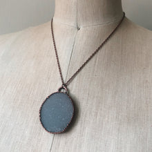 Load image into Gallery viewer, White Druzy Necklace (Oval)- Ready to Ship
