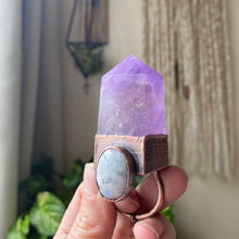 Load image into Gallery viewer, Amethyst Polished Point & Rainbow Moonstone Necklace - Ready to Ship