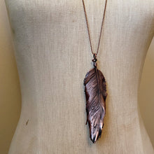 Load image into Gallery viewer, Electroformed Wild Feather Necklace - Ready to Ship