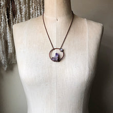 Load image into Gallery viewer, Amethyst Cluster with Rainbow Moonstone Necklace #1 - Tell Tale Heart Collection