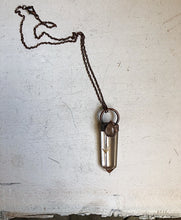 Load image into Gallery viewer, Polished Clear Quartz Point & Teardrop Golden Rutilated Quartz Necklace #2 (Icarus Soaring)