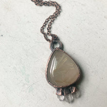 Load image into Gallery viewer, Rutile Quartz Teardrop with Clear Quartz Points Necklace - Ready to Ship