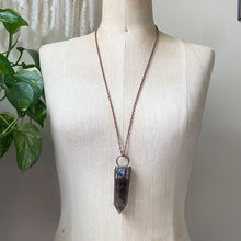 Load image into Gallery viewer, Large Polished Smoky Quartz Point & Raw Opal Necklace - Ready to Ship