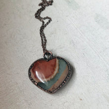 Load image into Gallery viewer, Polychrome Jasper Heart Necklace #3