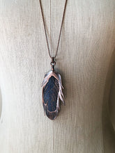 Load image into Gallery viewer, Electroformed Macaw Feather Necklace - Ready to Ship (5/17 Update)