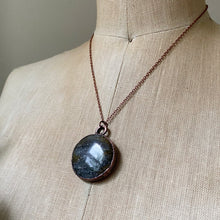 Load image into Gallery viewer, Black Sunstone Moon Necklace #2 - Ready to Ship