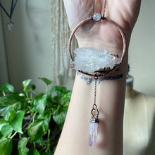 Load image into Gallery viewer, Clear Quartz Cluster with Vera Cruz Amethyst Statement Necklace - Ready to Ship