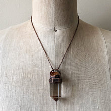 Load image into Gallery viewer, Polished Clear Quartz Point & Raw Citrine Necklace #1 (Icarus Soaring)
