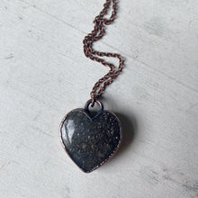 Load image into Gallery viewer, Black Sunstone Heart Necklace #3 - Ready to Ship