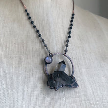 Load image into Gallery viewer, Smoky Quartz Cluster & Rainbow Moonstone Necklace #4 - Ready to Ship
