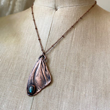 Load image into Gallery viewer, Electroformed Butterfly Wing & Labradorite Necklace #2 - Ready to Ship