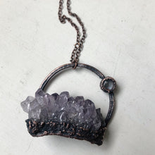 Load image into Gallery viewer, Amethyst Cluster with Grey Moonstone Necklace #2 - Ready to Ship