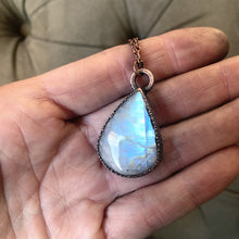 Load image into Gallery viewer, Rainbow Moonstone Teardrop Necklace Round #2 - Ready to Ship