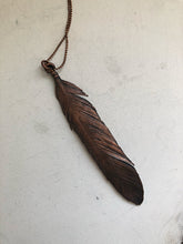 Load image into Gallery viewer, Electroformed Feather Necklace #1 - Ready to Ship (5/17 Update)