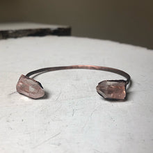 Load image into Gallery viewer, Raw Clear Quartz Chakra Cuff Bracelet - Made to Order
