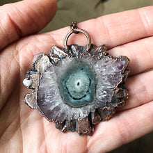 Load image into Gallery viewer, Amethyst Stalactite Slice Necklace - Snow Moon Collection