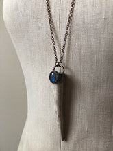 Load image into Gallery viewer, Labradorite & Naturally Shed Deer Antler Tip Necklace #2