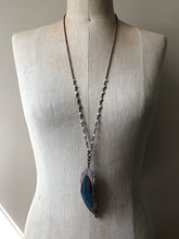 Load image into Gallery viewer, Electroformed Macaw Feather Necklace (Style 3) - Moksha Collection
