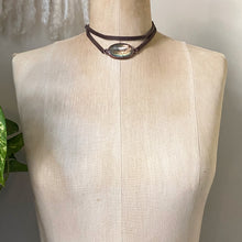 Load image into Gallery viewer, Labradorite and Leather Wrap Bracelet/Choker - Ready to Ship