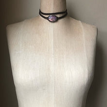 Load image into Gallery viewer, Labradorite and Leather Wrap Bracelet/Choker #2 - Spring Equinox Collection