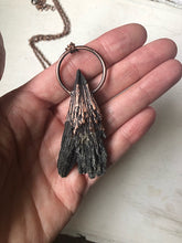 Load image into Gallery viewer, Black Kyanite and Raw Ruby Necklace (Ready to Ship) - Darkness Calling Collection