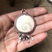 Load image into Gallery viewer, Eye of Shiva Moon with Clear Quartz & Garnet Necklace - Ready to Ship